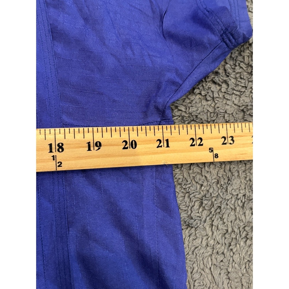 VTG Matthew Lombardi For Banco Silk Blouse Womens Size P Blue Button L/S Top - Picture 3 of 5